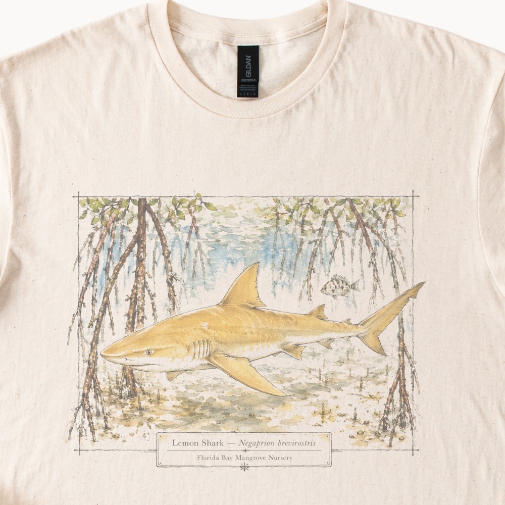 Lemon Shark Graphic Tee Natural Look Inspired Beach Design